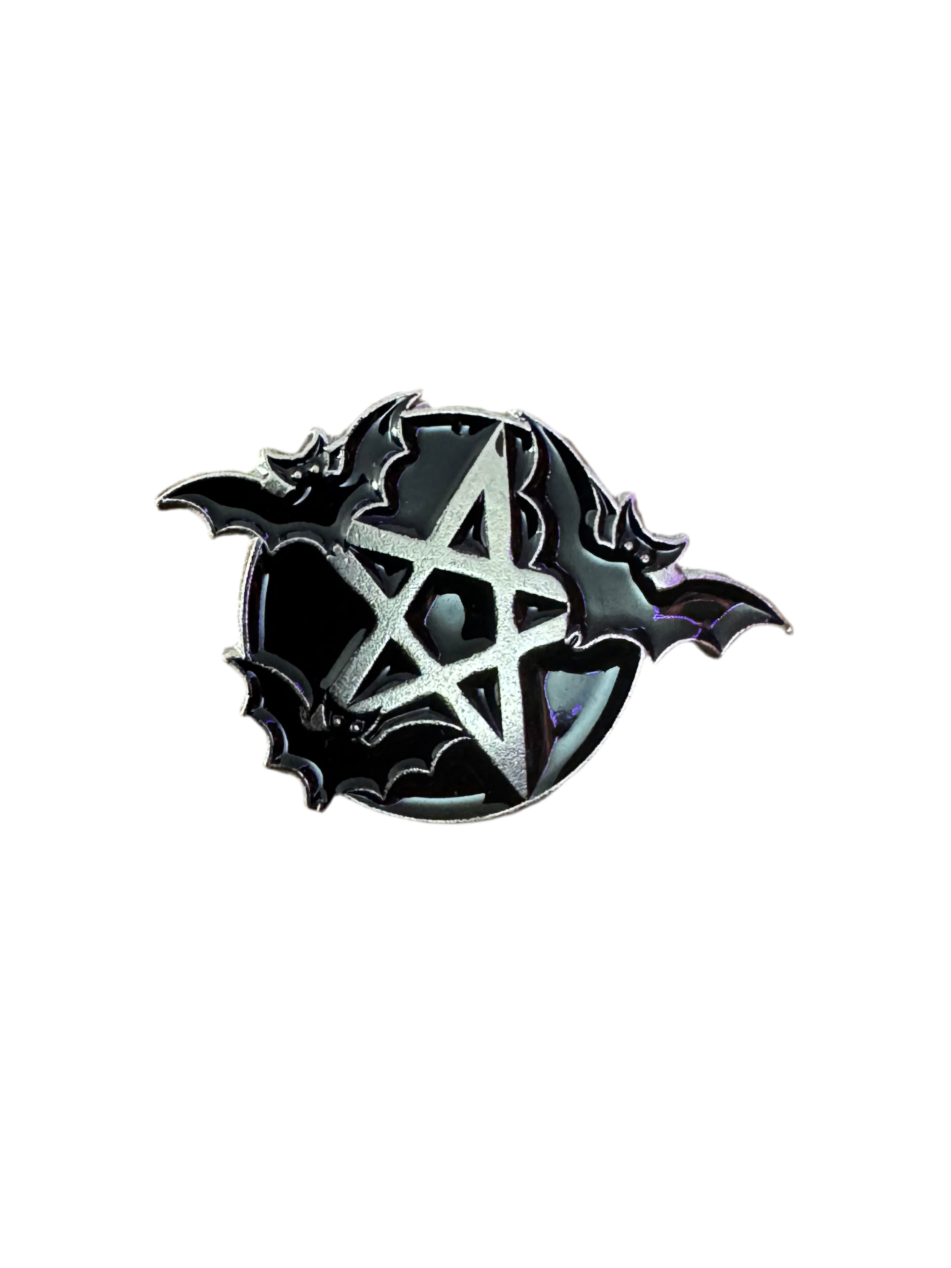 Pin Badge Pentagram Bats