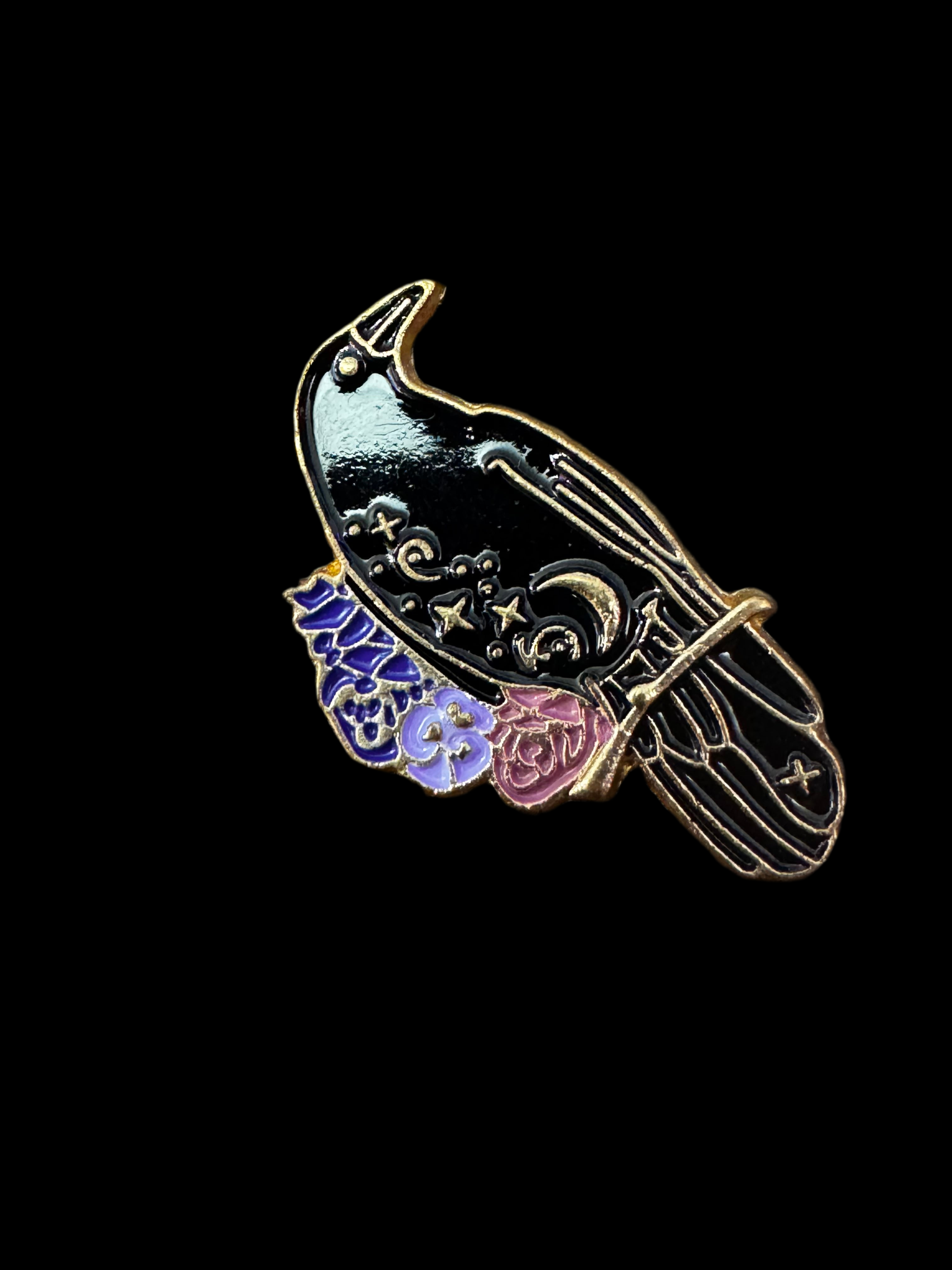 Pin Badge Crow