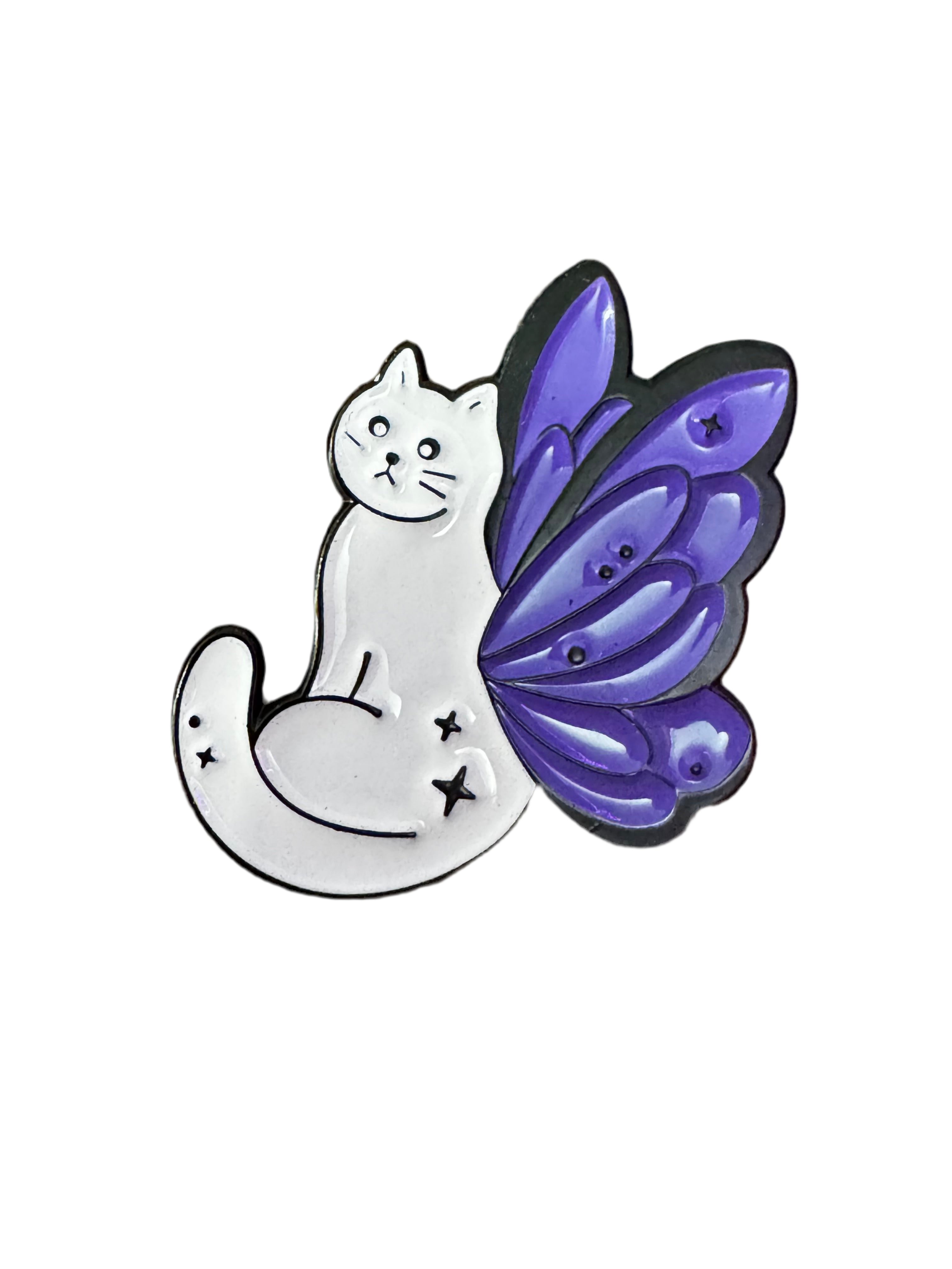 Pin Badge Cat With Wings