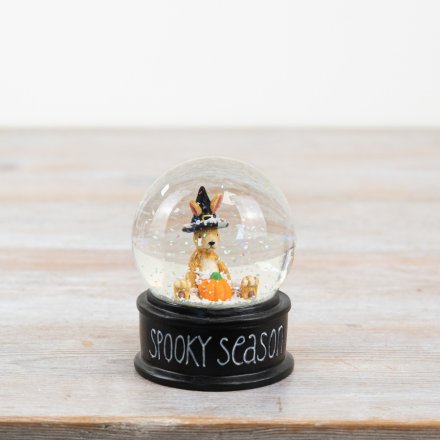 Witch Rabbit Snow Globe, 9cm