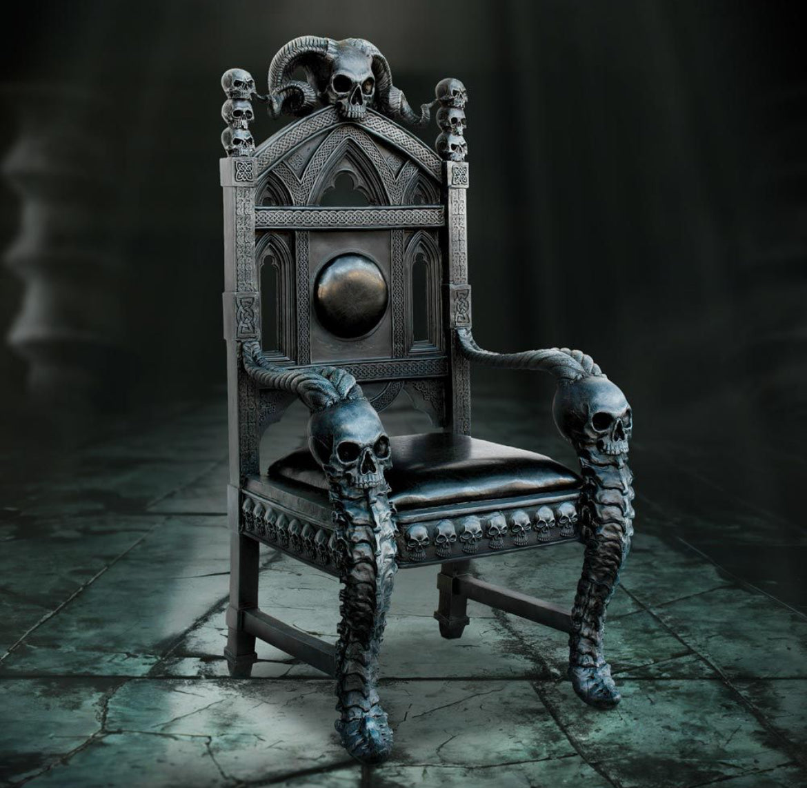 Black Skull Throne 130cm - SPECIAL ORDER ONLY