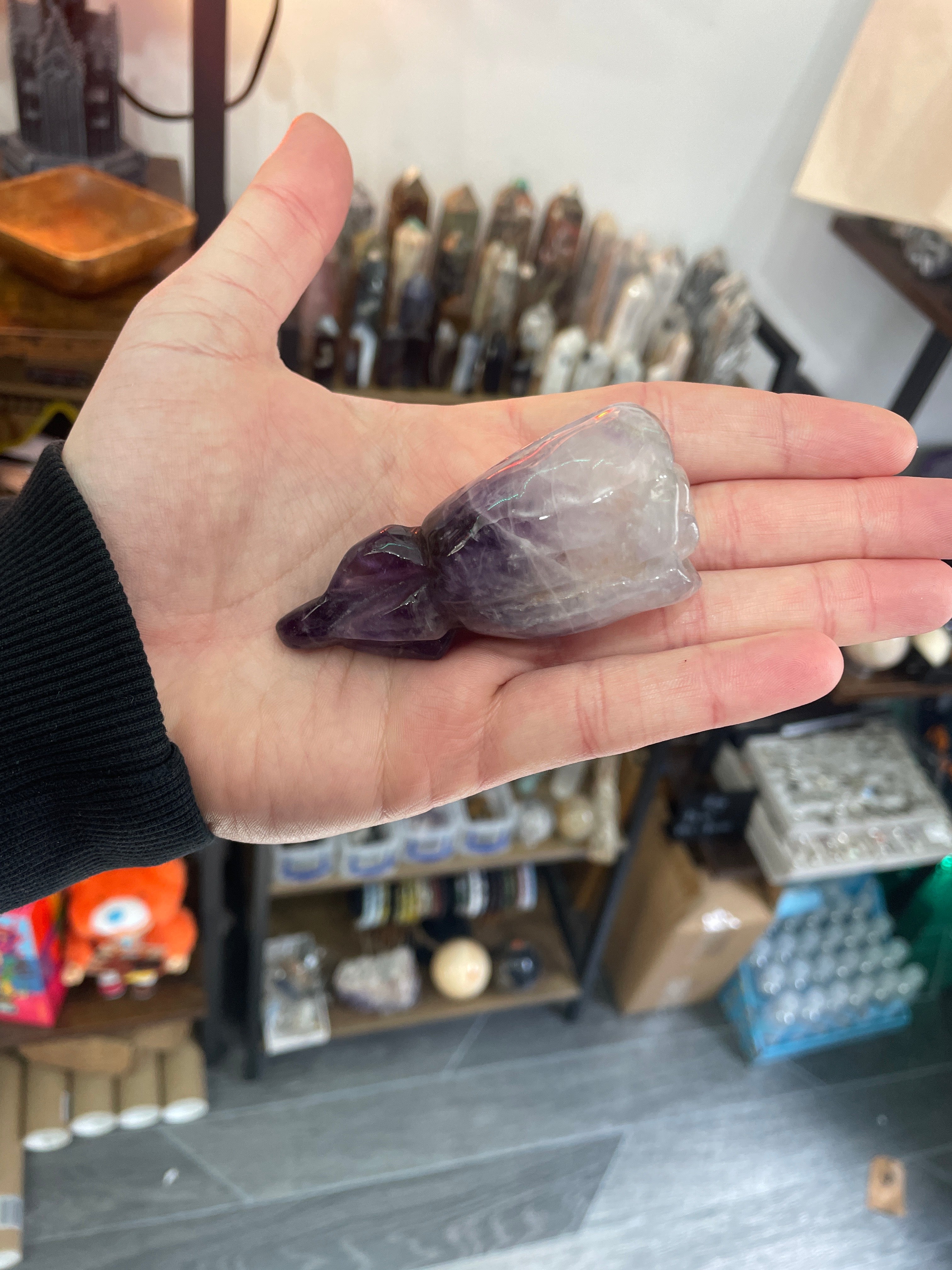 Amethyst Rose Carving