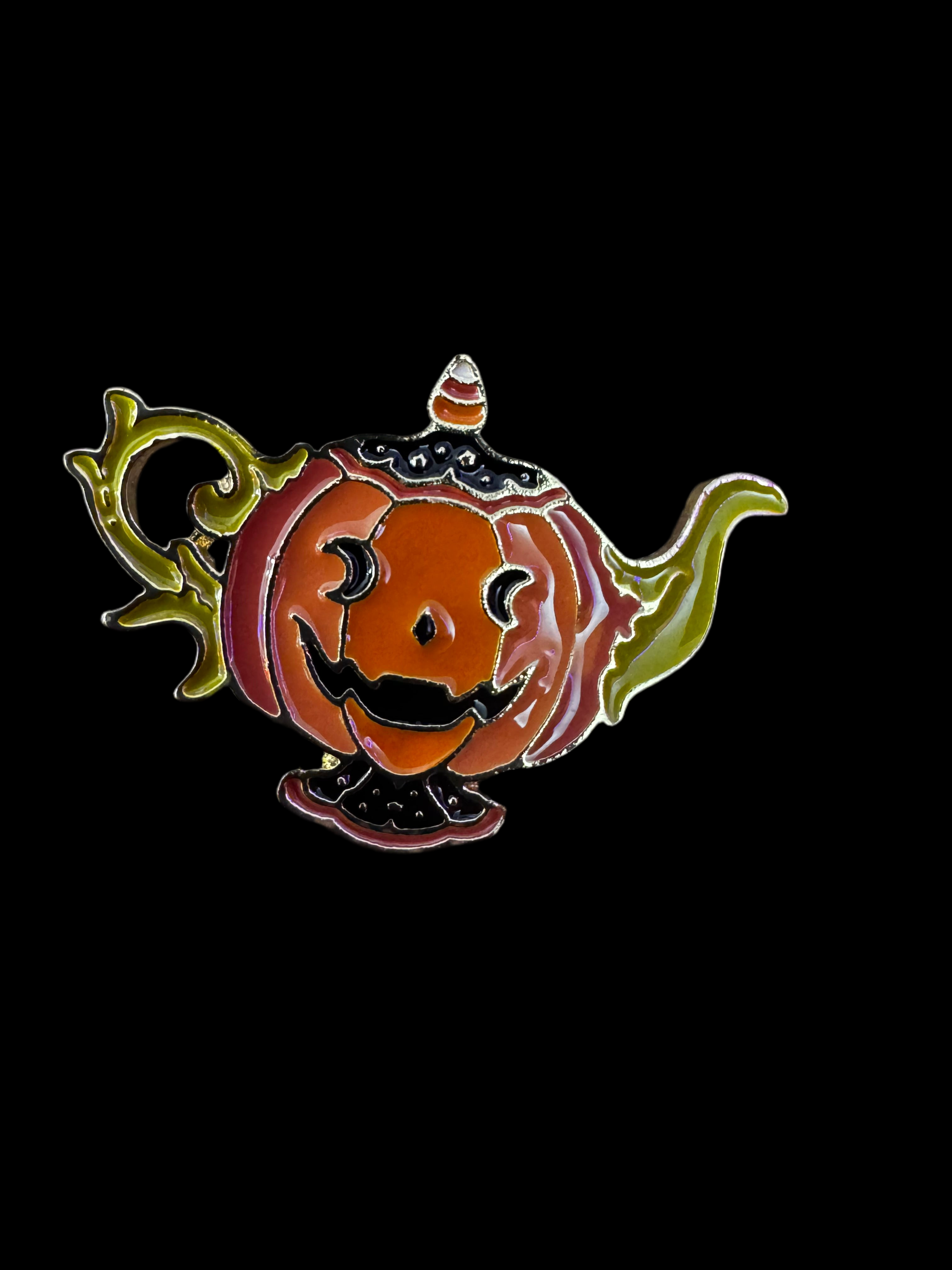 Pin Badge Pumpkin Teapot