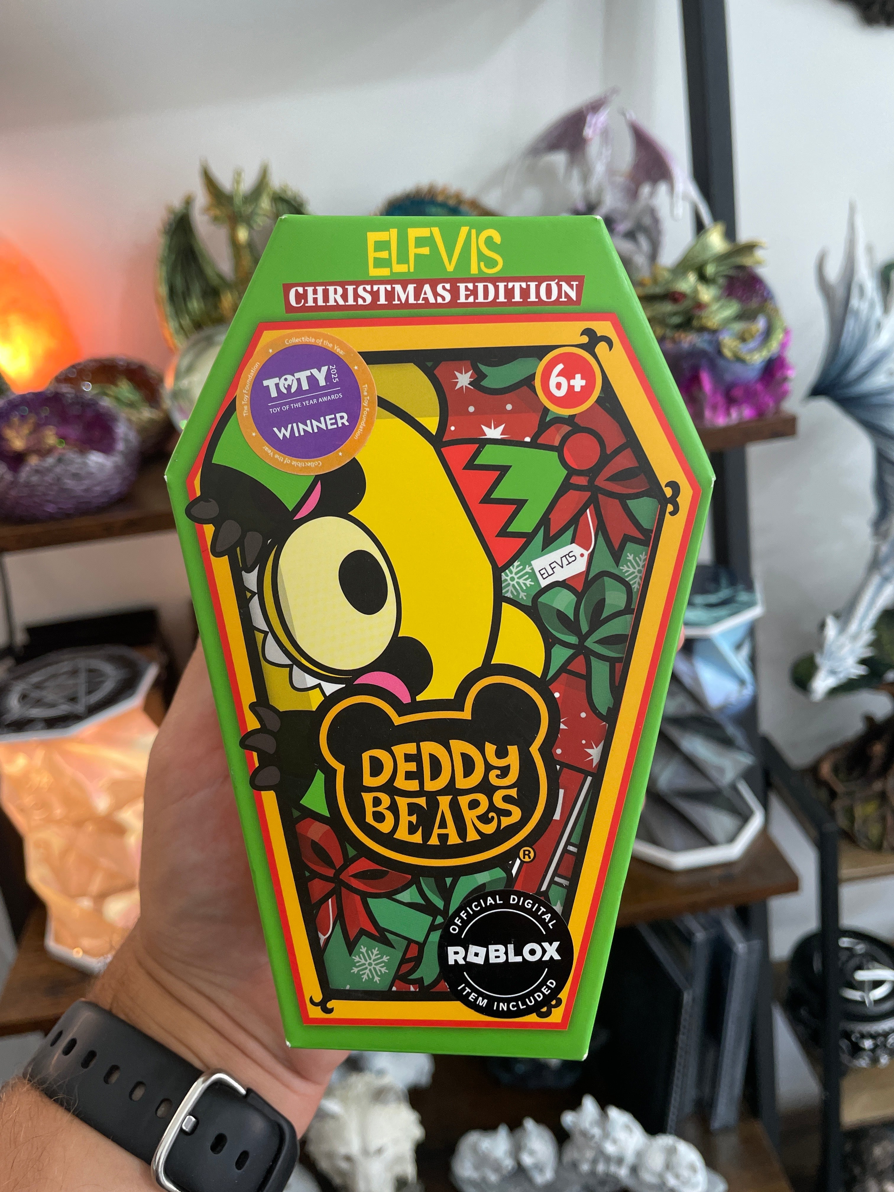 14CM DEDDY BEAR XMAS COFFIN
