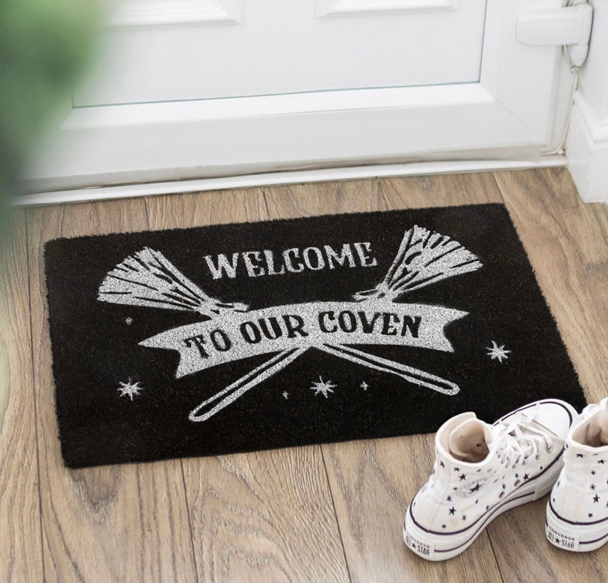 BLACK WELCOME TO OUR COVEN DOORMAT