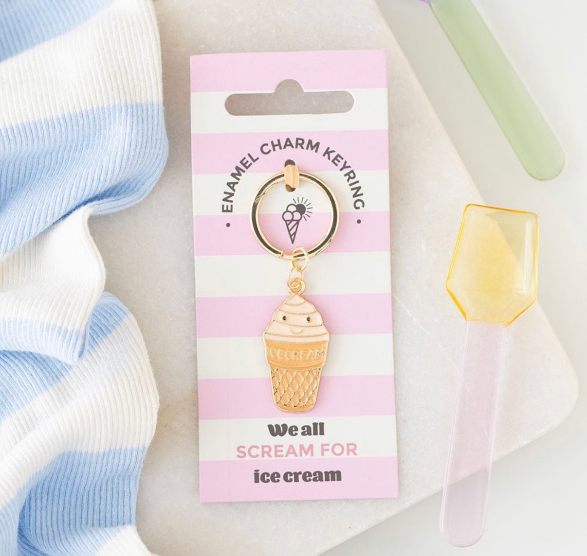ICE CREAM CONE KEYRING