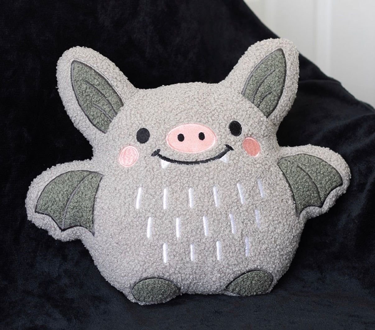 CUTE BAT BOUCLE CUSHION