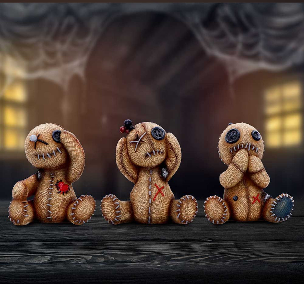 Three Wise Voodoo Dolls 8cm