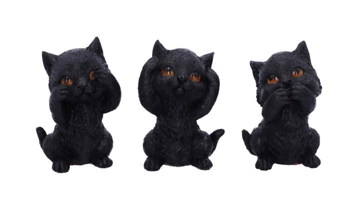 Three Wise Kitties 8.8cm