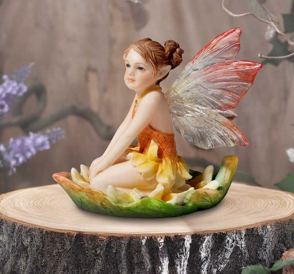 Olivia - Enchanted on Lily Pad Small Fairy Figurine