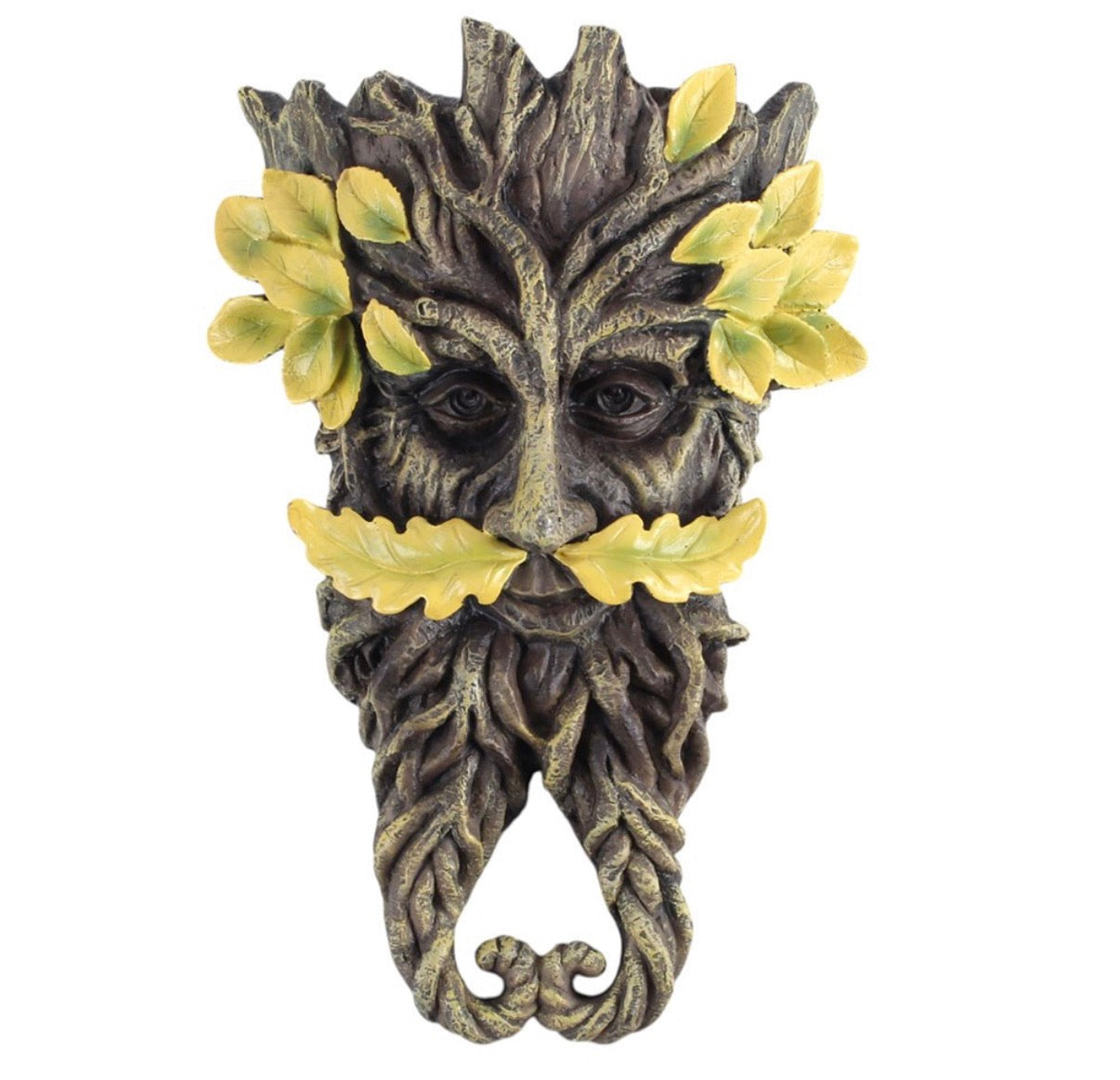 GREEN MAN TWISTED BEARD WALL PLAQUE