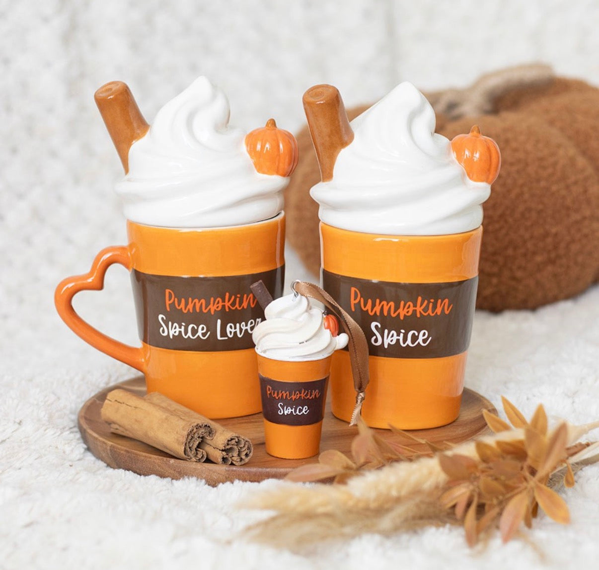 PUMPKIN SPICE LATTE HANGING ORNAMENT