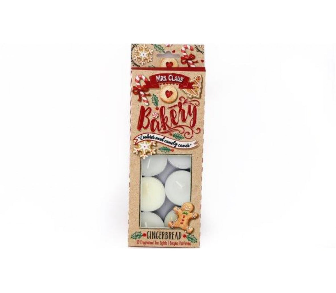 PACK OF 10 GINGERBREAD SCENTED TEALIGHTS