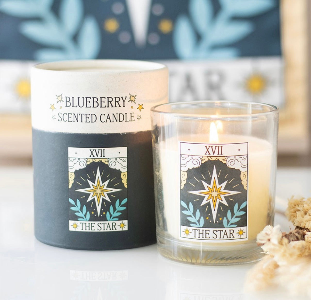 THE STAR VINTAGE TAROT BLUEBERRY CANDLE