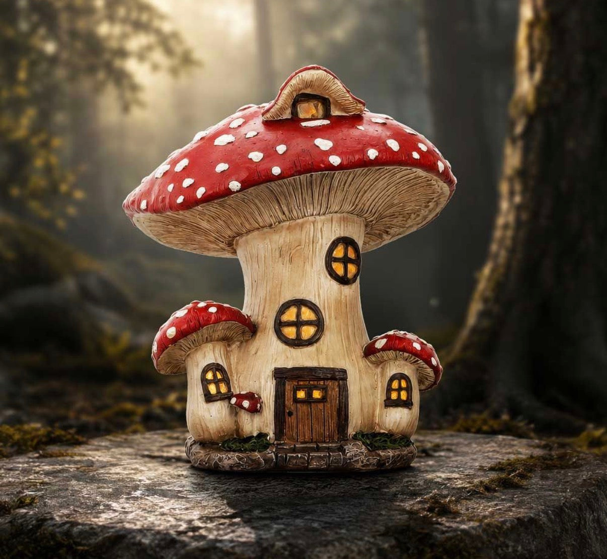 Toadstool Cottage 21cm