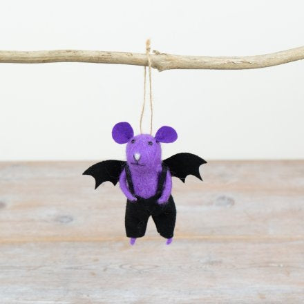 HALLOWEEN BAT MOUSE HANGER, 11CM