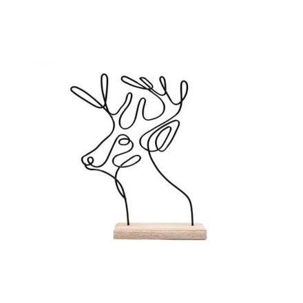 WIRE DEER DECORATION 25CM