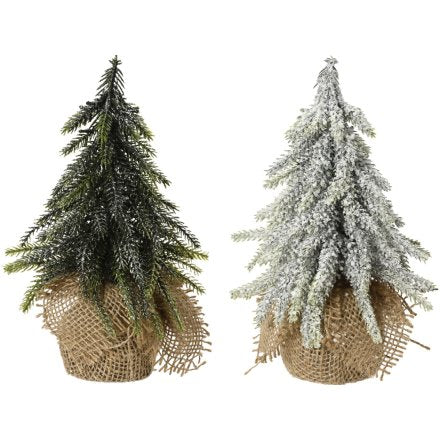 Mini Snow & Glitter Effect Tree 20cm