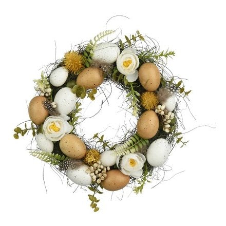 NEUTRAL SPRING WREATH, 23CM
