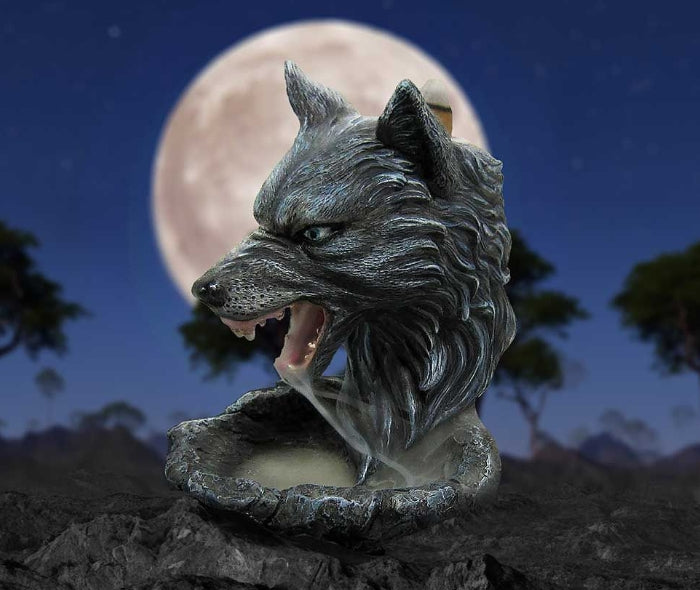 Dark Wolf Backflow Incense Burner 11.5cm
