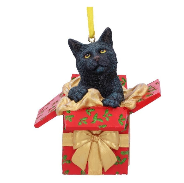 Present Cat Hanging Ornament (LP) 9cm