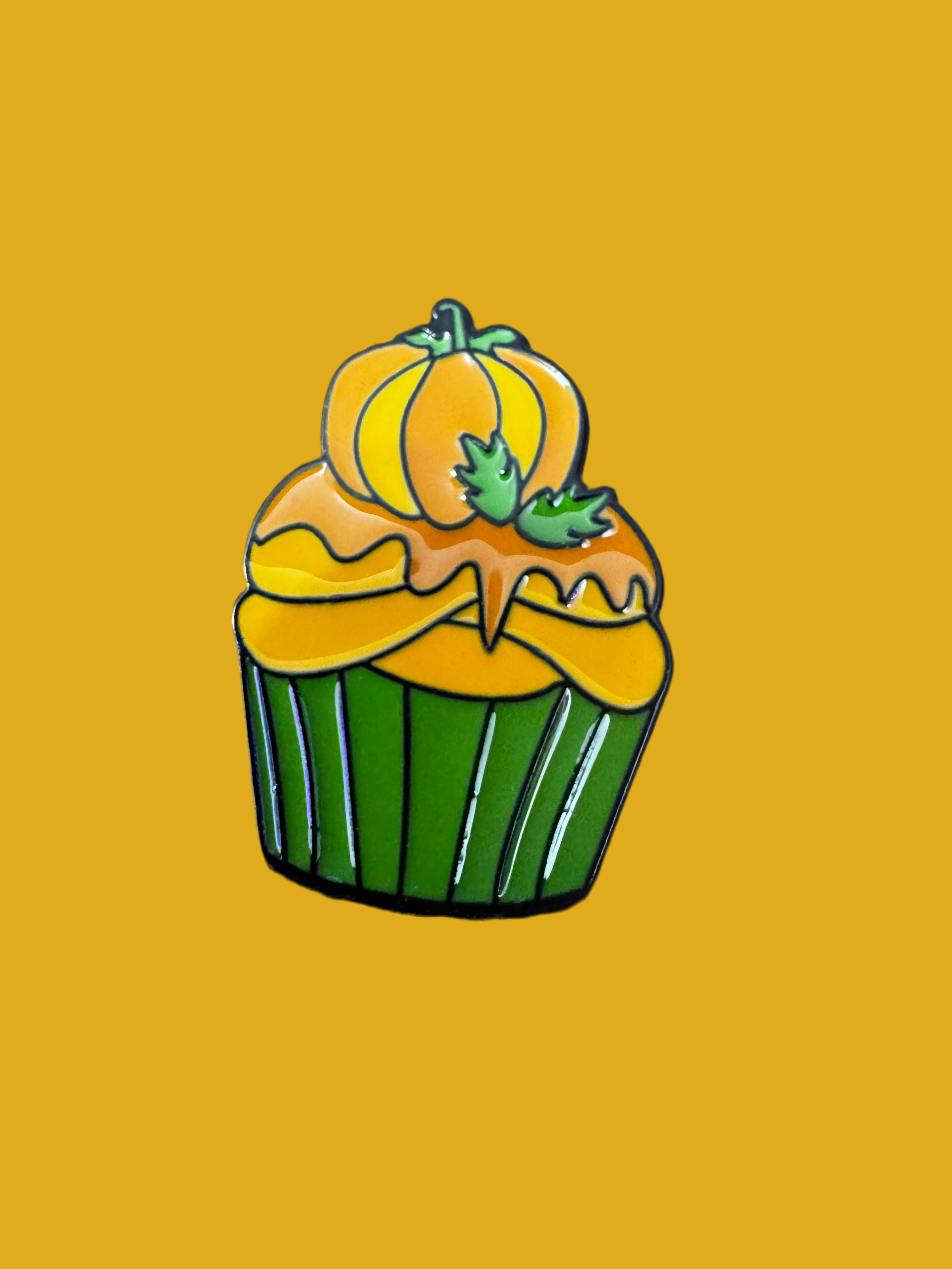 Pin Badge Pumpkin Cup Cake