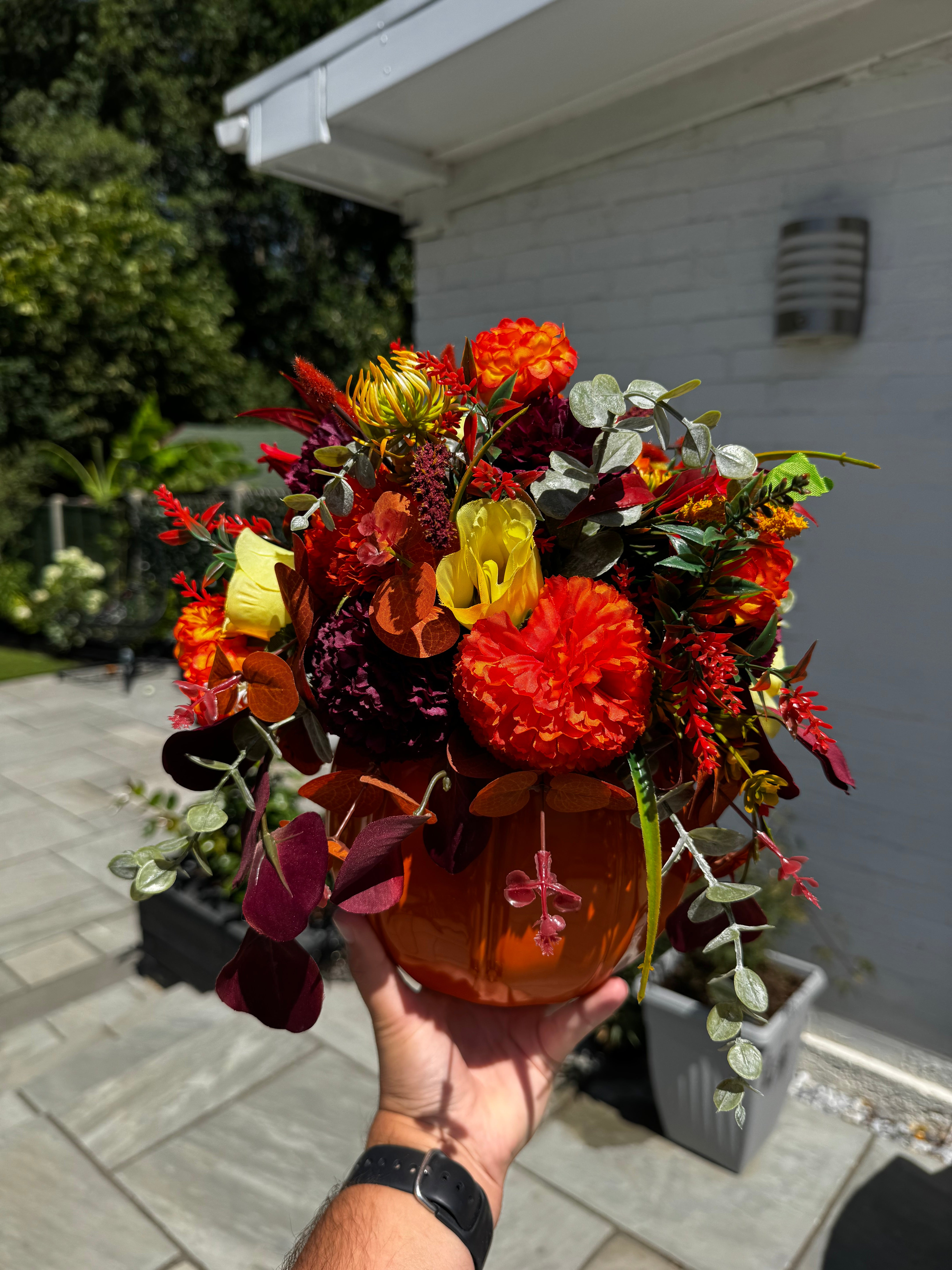 ORANGE PUMPKIN VASE