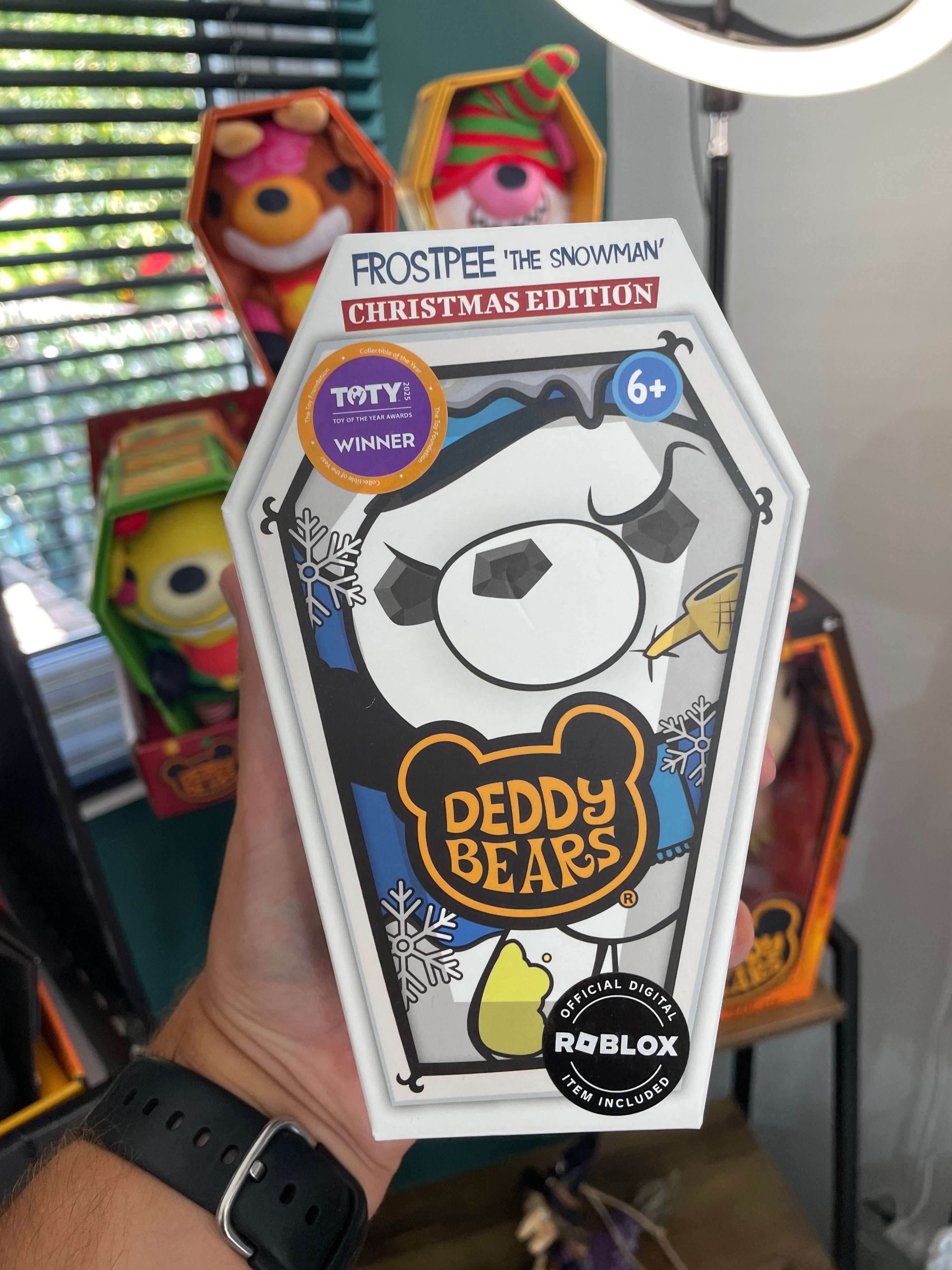 14CM DEDDY BEAR XMAS COFFIN