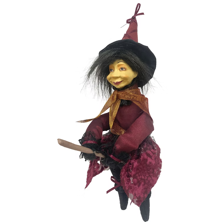 Kitty Pendle Witch 25cm Flying