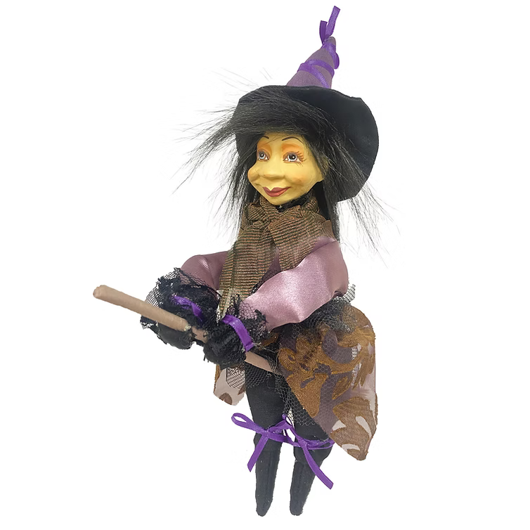 Kitty Pendle Witch 25cm Flying
