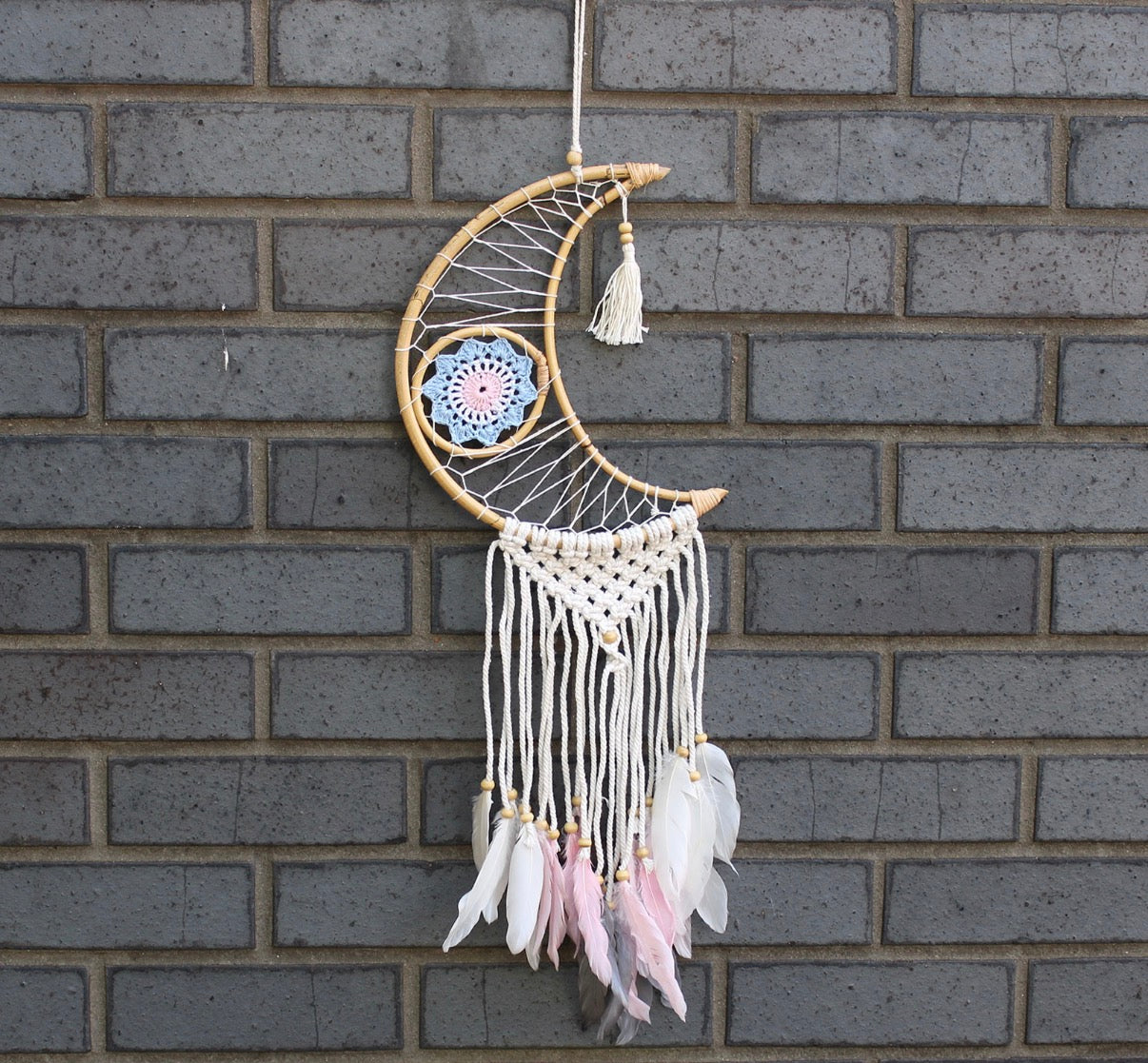 Protection Dream Catcher - Macrame Moon