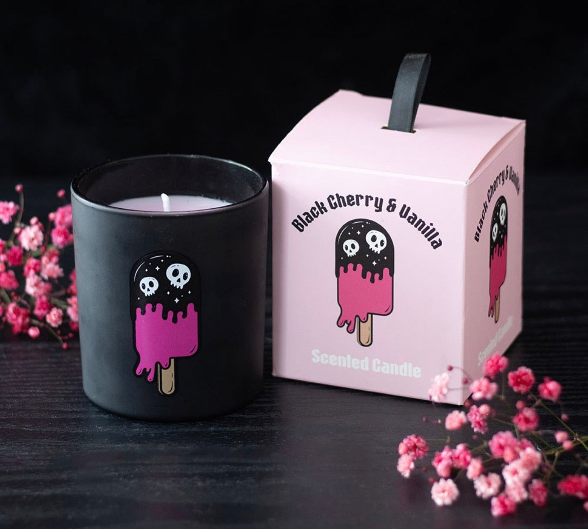 BLACK CHERRY & VANILLA SCENTED CANDLE
