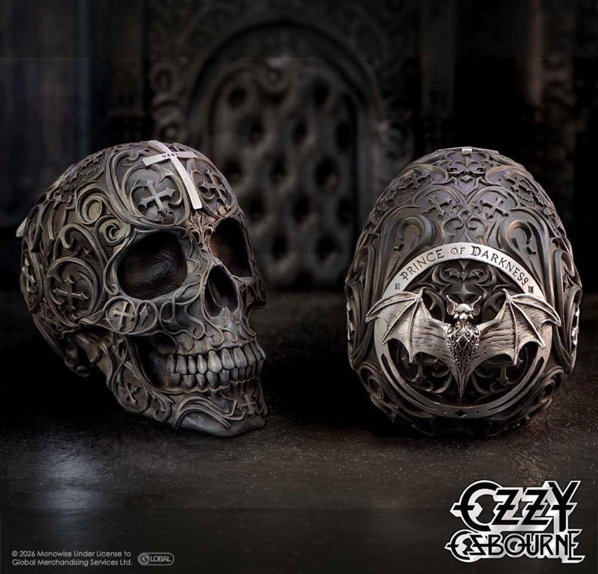 Ozzy Osbourne Prince of Darkness Skull 14.8cm
