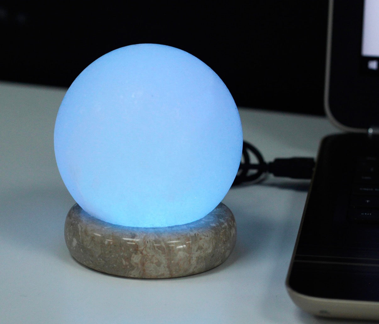 White Crystal Rock Salt Lamps