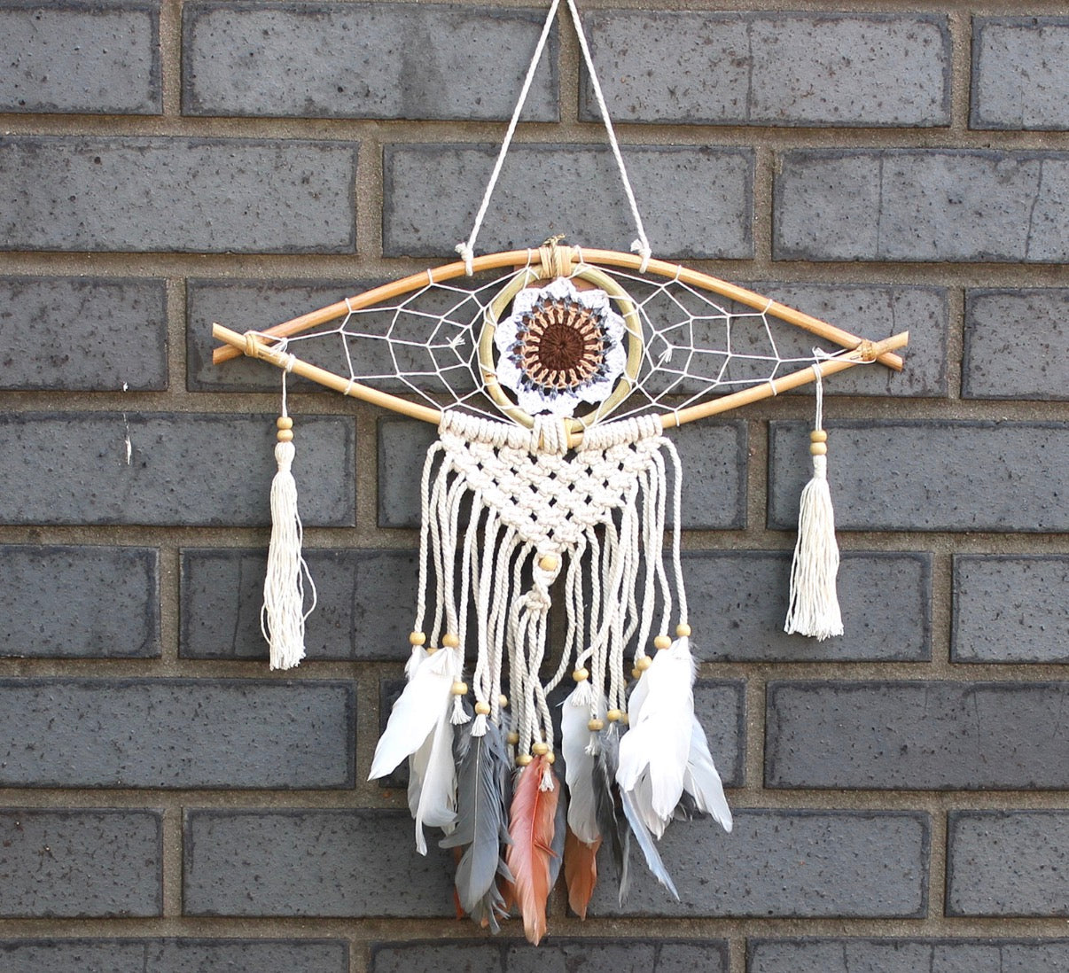 Protection Dream Catcher - Sm Macrame Evil Eye