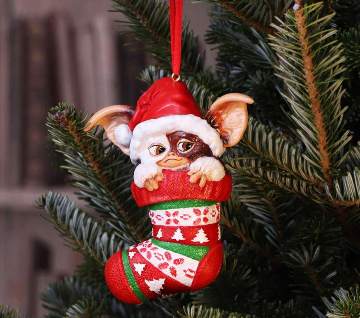 Gremlins Gizmo in Stocking Hanging Ornament 12cm