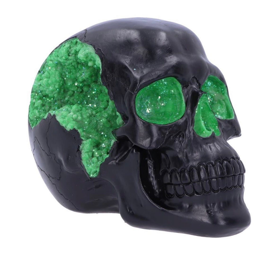 Geode Skull Green 17cm