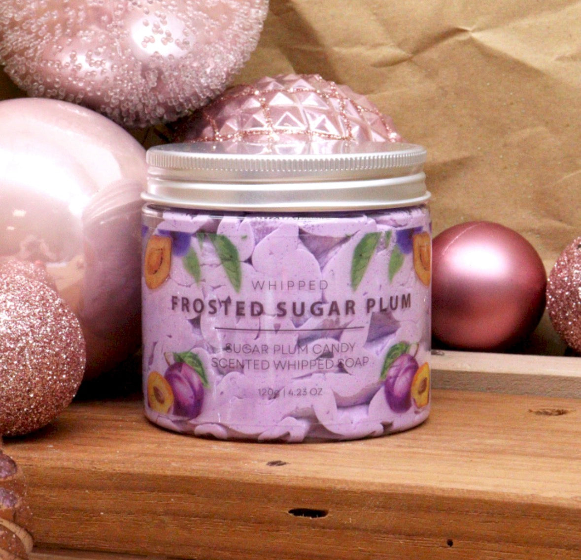 Frosted Sugar Plum Whipped Soap 120g