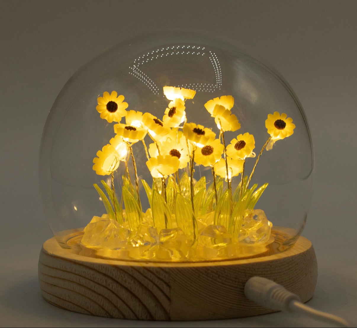 Floral Glow Garden Dome - 20 Sunflowers - LED USB