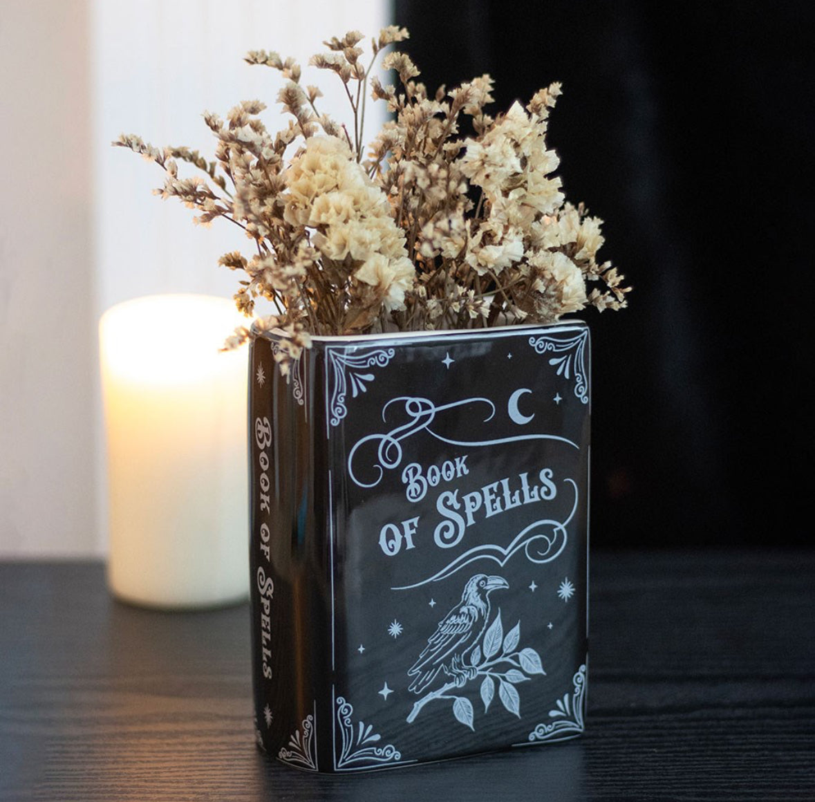 BOOK OF SPELLS BOOK SHAPED VASE