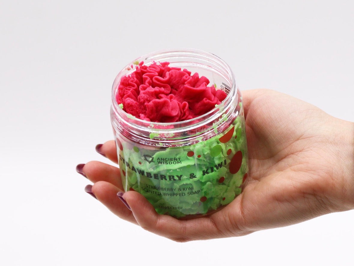 Strawberry & Kiwi Whipped Soap 120g