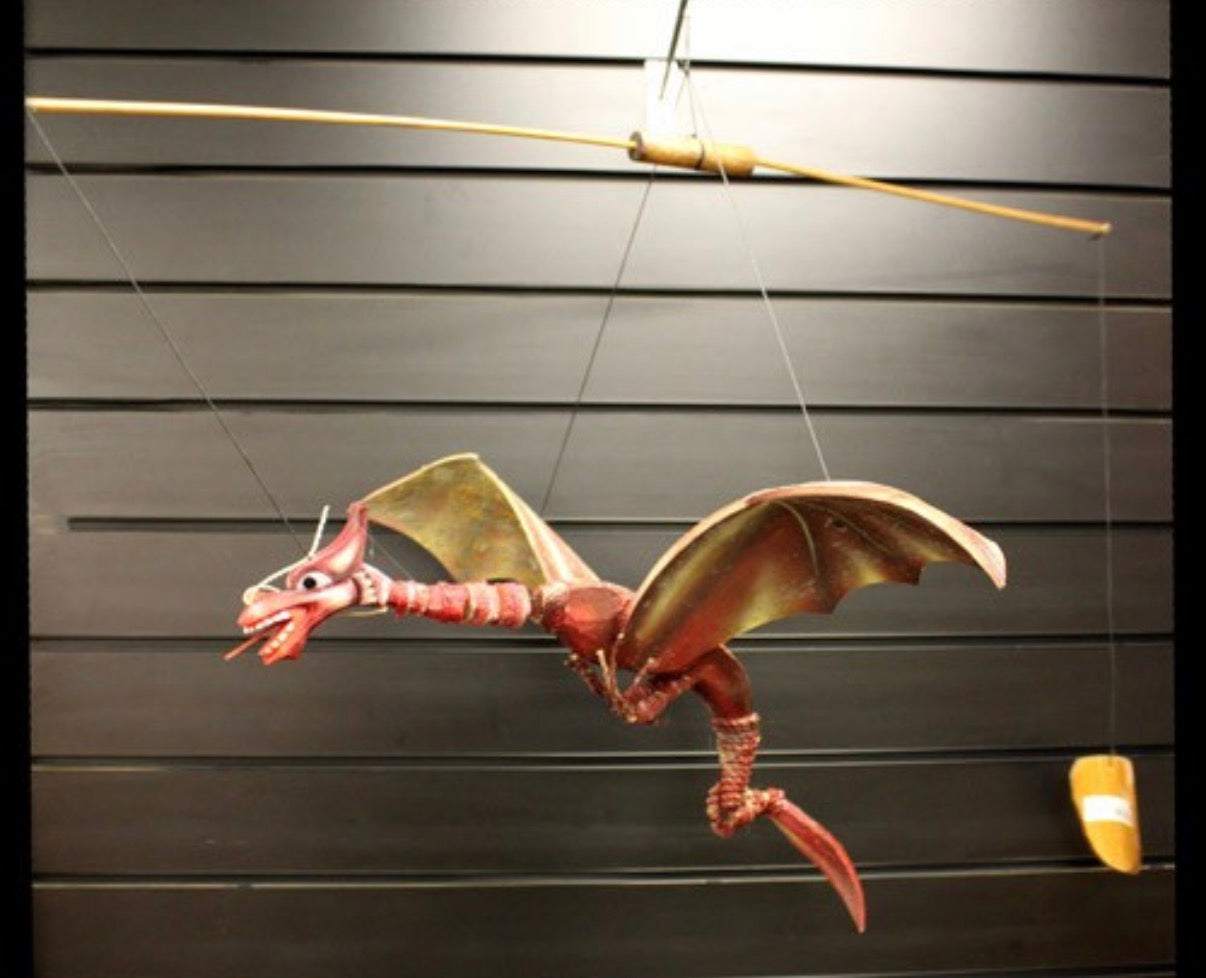 Lrg Red Coconut Dragon Mobile 46cm