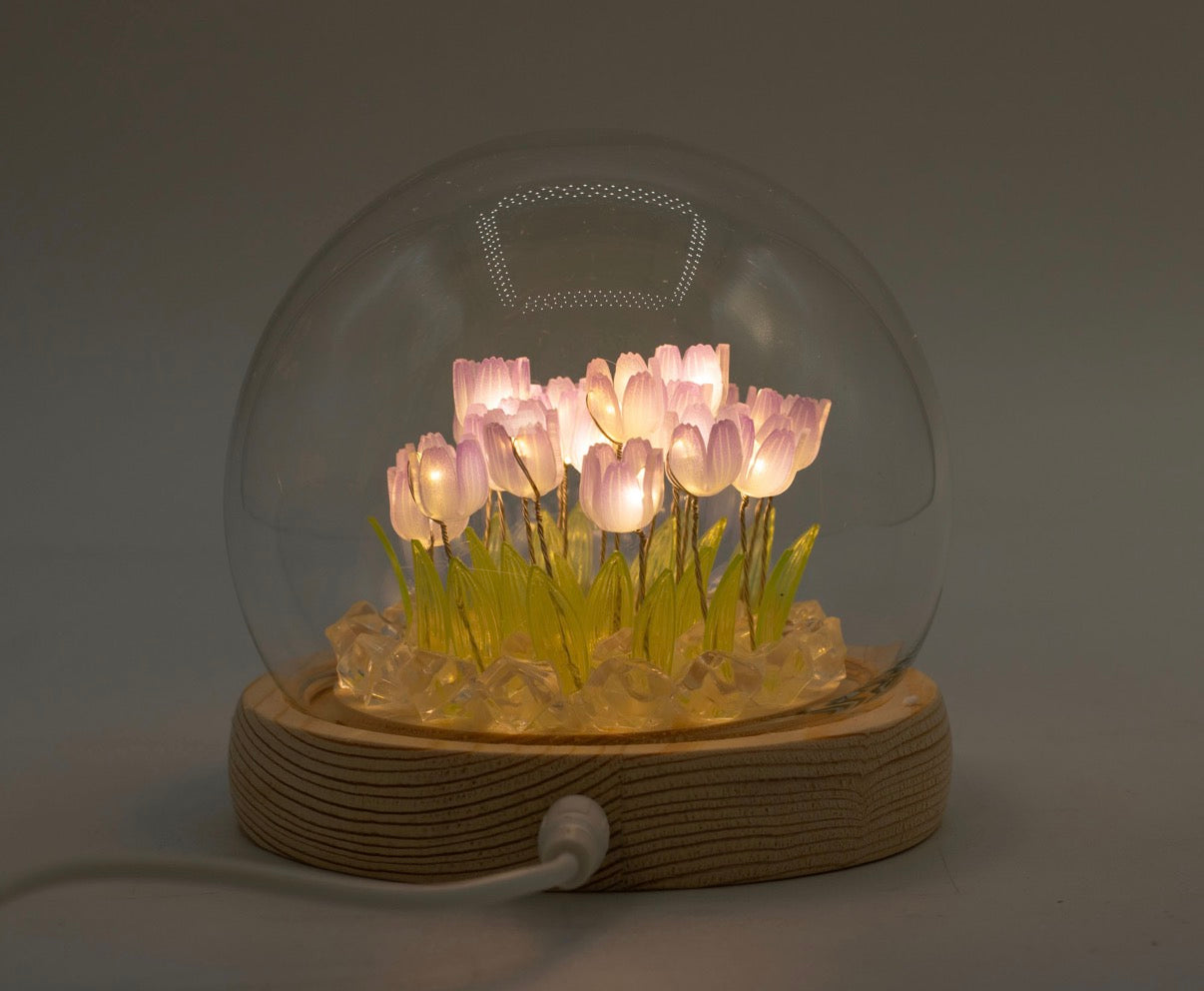Floral Glow Garden Dome - 20 Tulips - LED USB