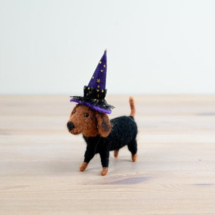 DACHSHUND WITCH, 14CM