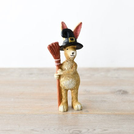 JASPER RABBIT BROOMSTICK, 14CM