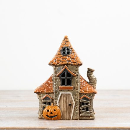 HALLOWEEN CANDLE HOUSE, 19.5CM
