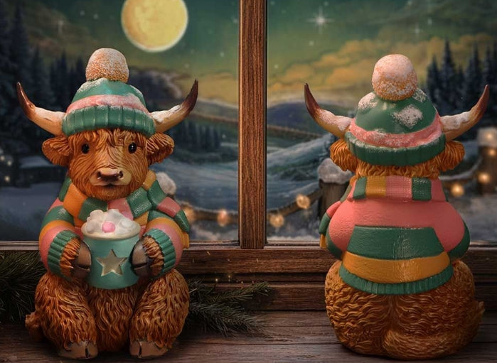 Winter Highland Cow Hot Cocoa PRE ORDER